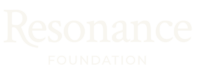 Resonance Foundation logo in white pearl